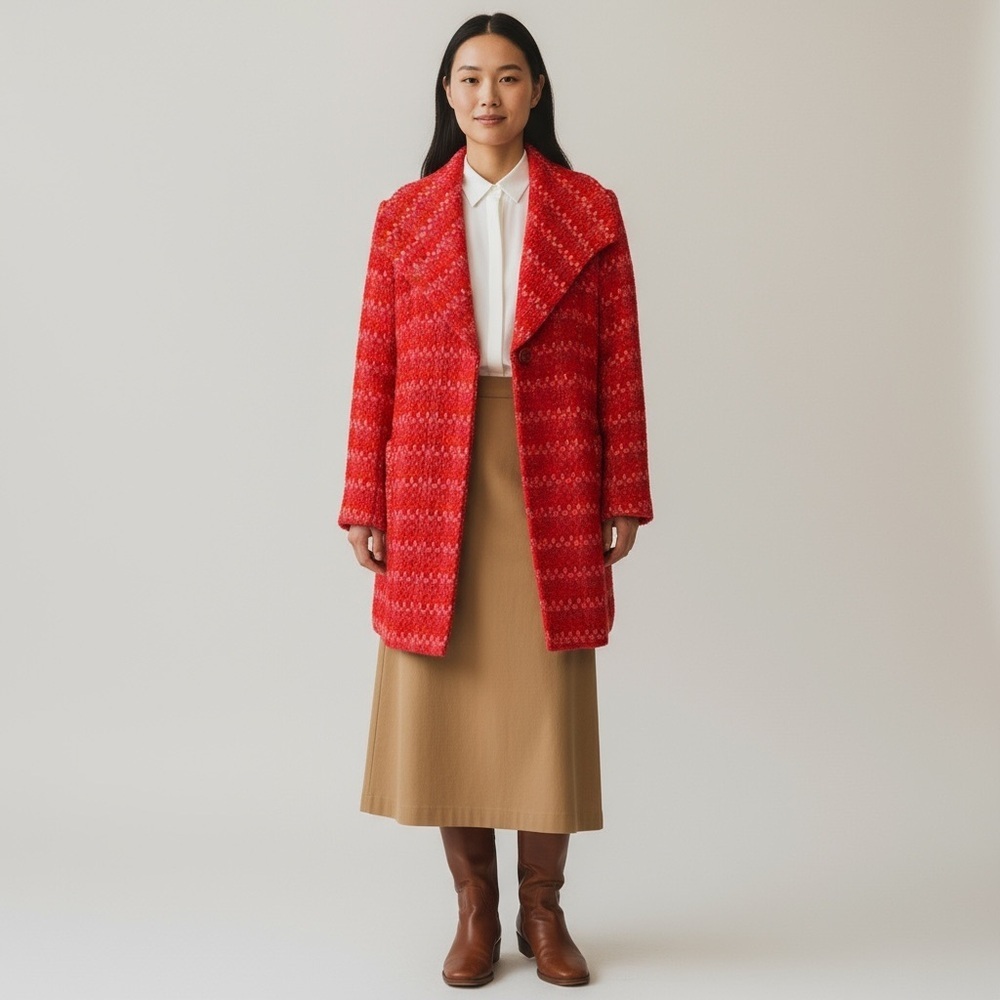 🌻 Cabi Scarlet Tweed Wool Blend Sloan Jacket Size Medium EUC